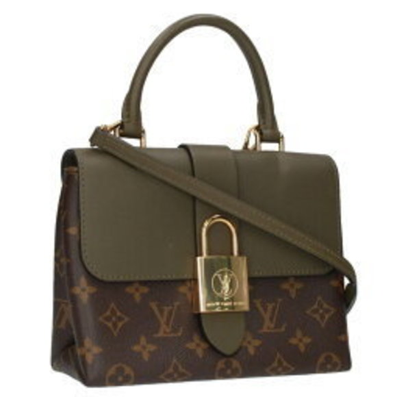 Louis Vuitton Locky Monogram Laurier Shoulder Bag Brown Khaki Green - Picture 1 of 5